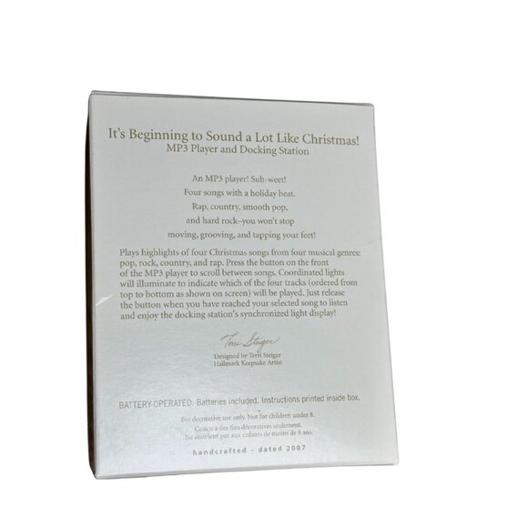 2007 Hallmark Ornament MP3 Player It's Beginning to Sound a lot Like Christmas - Picture 2 of 3